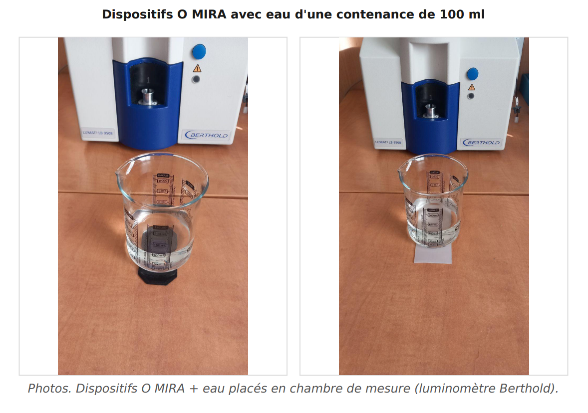 

Carte thermique de l’émission de biophotons pour des échantillons de plasma et de sang total, avec et sans O-Mira
